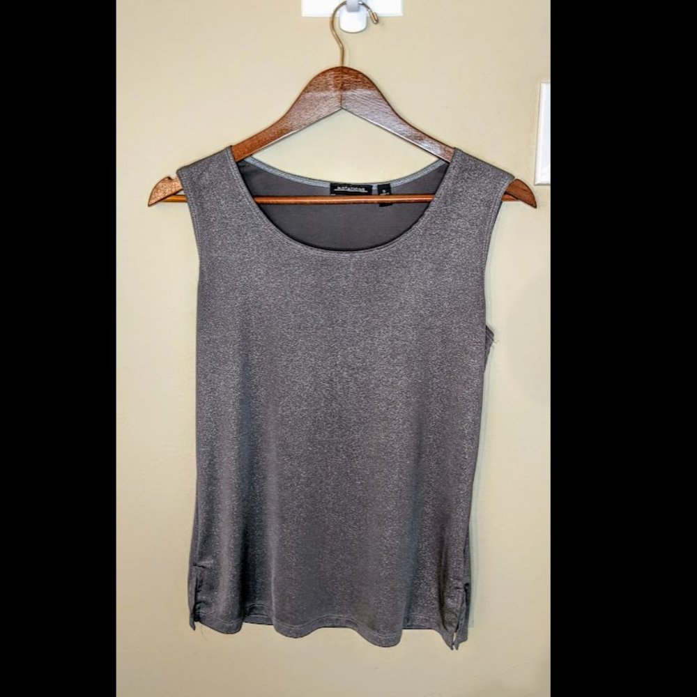 Notations shimmery sheer tank